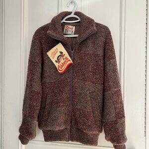 Cozy Pink and Gray Wool Jacket